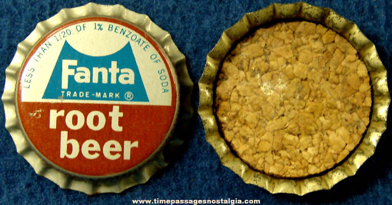 (44) Old Unused Cork Lined Fanta Root Beer Soda Metal Bottle Caps