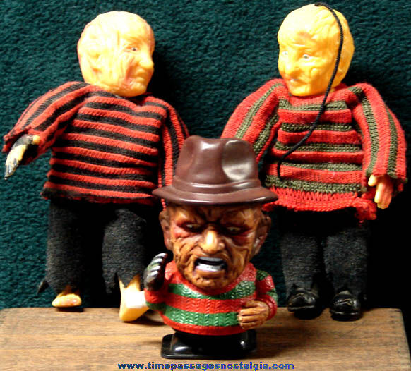 (3) Old Nightmare On Elm Street Freddy Kruger Movie Character Items