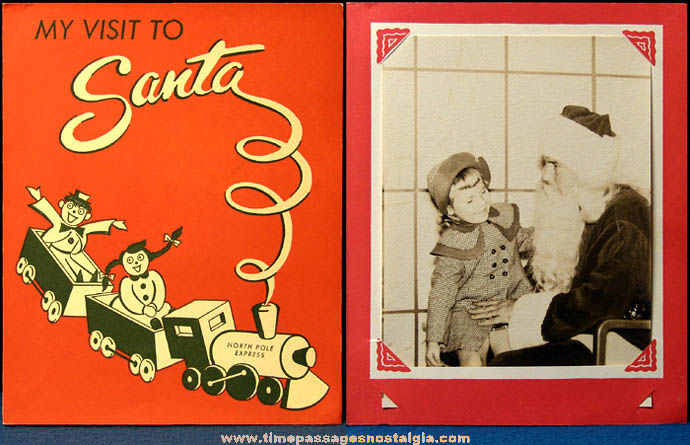 Old Santa Claus Character Christmas Photograph & Folder