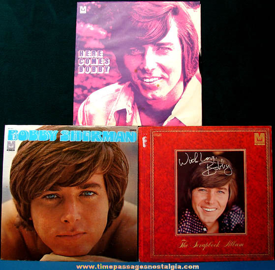 (3) Different Old Bobby Sherman Record Albums