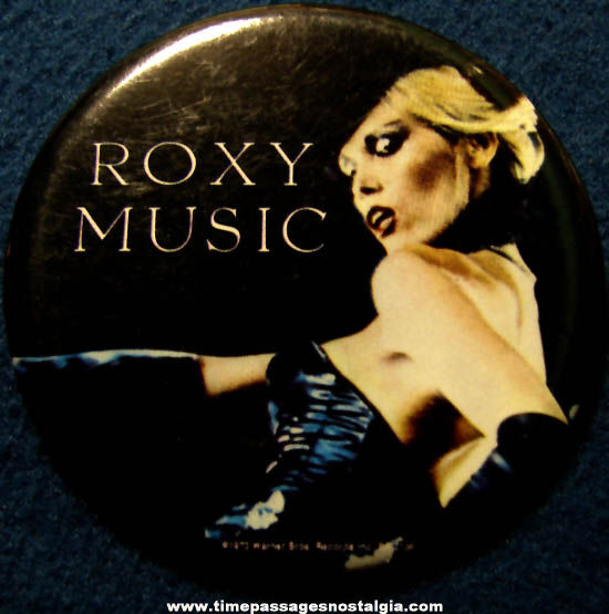 Large 1973 Roxy Music For Your Pleasure Promotional Advertising Pin Back Button