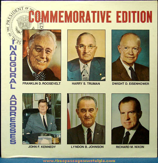 Old Unopened United States Presidents Inaugural Addresses Commemorative Record Album