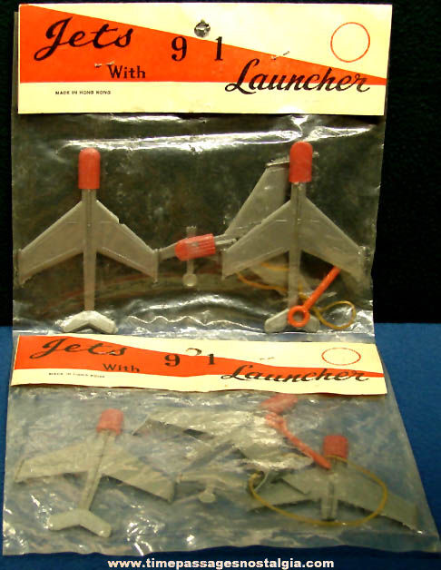 (2) Old Unopened Sets of Toy Jet Airplanes With Launcher