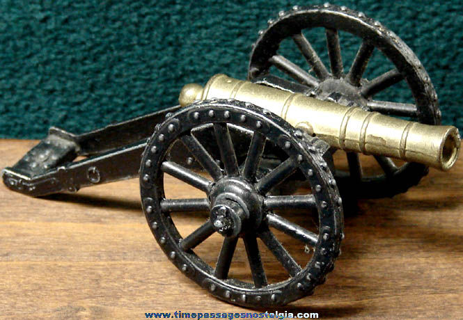 Old Miniature Metal Military Toy Cannon