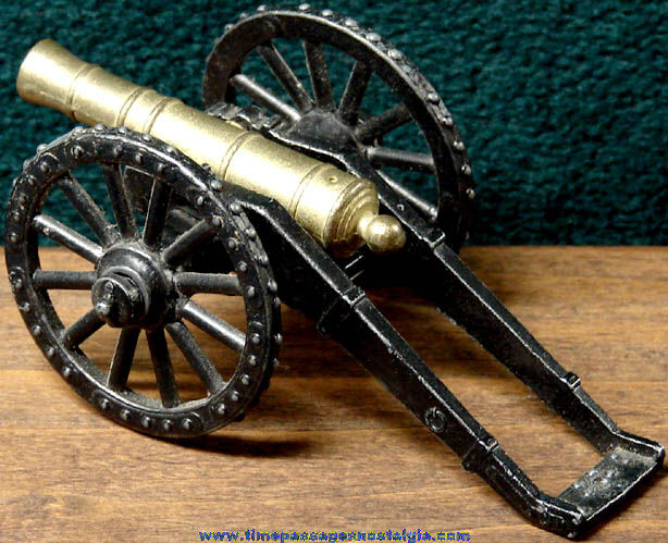 Old Miniature Metal Military Toy Cannon