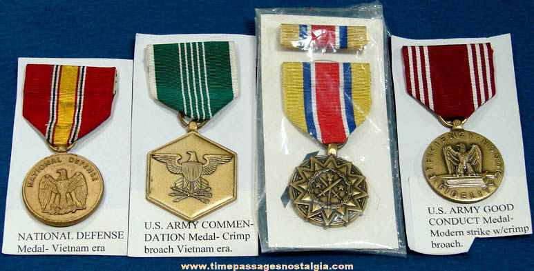 (4) Different Old United States Army Military Medals