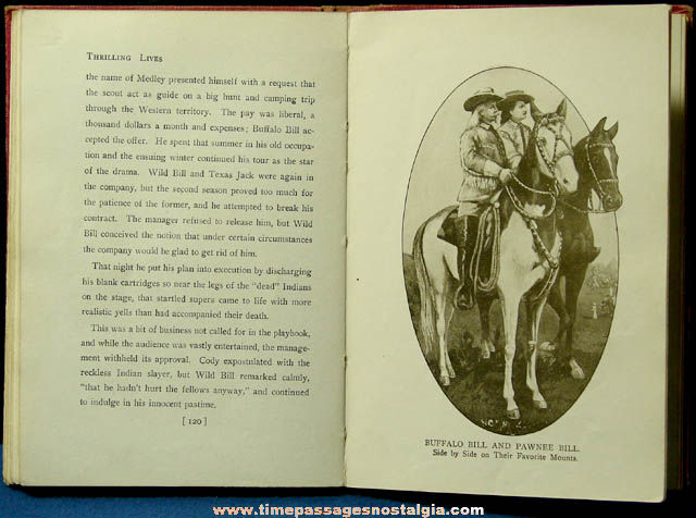 1911 Thrilling Lives of Buffalo Bill and Pawnee Bill Book