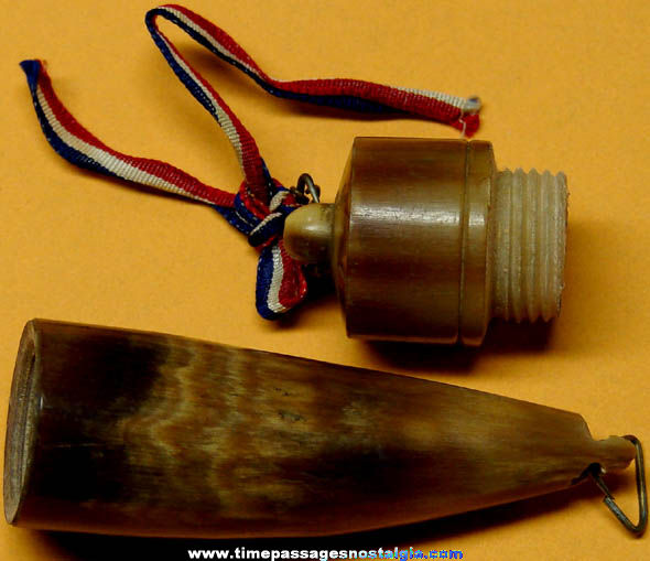 Old Horn Pendant Charm Container