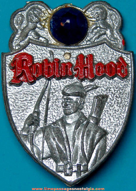 Old Robin Hood Character Premium Toy Badge