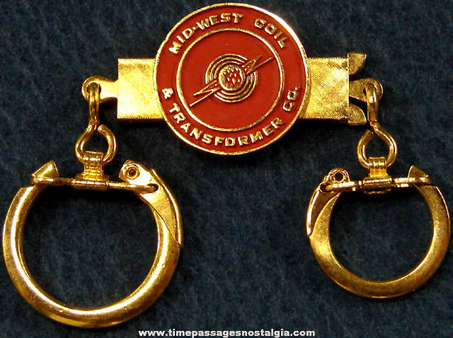 Old Unused Midwest Coil & Transformer Company Advertising Premium Key Chain