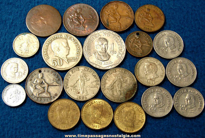(21) Old Philippine Island Coins