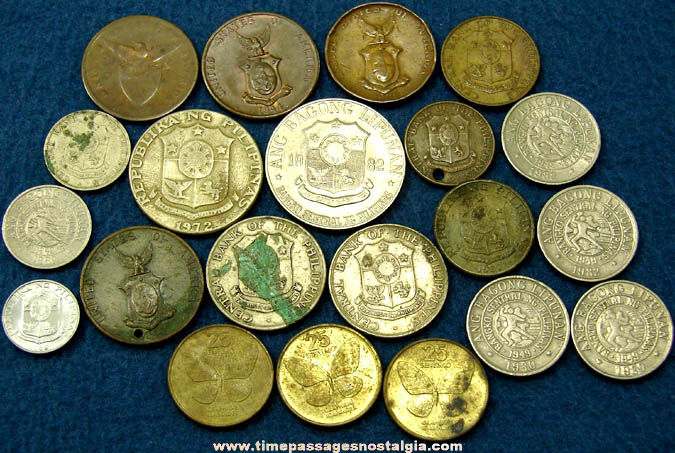 (21) Old Philippine Island Coins