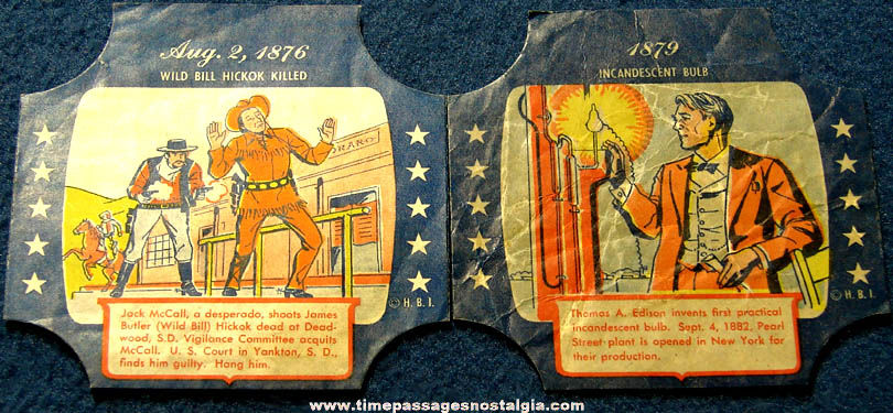 (2) Different Colorful Old Historic Bread End Labels