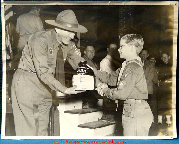 (2) Large Old New Hampshire Boy Scouts of America Photographs