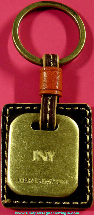 Unused Leather & Brass Jones New York Advertising Premium Key Chain