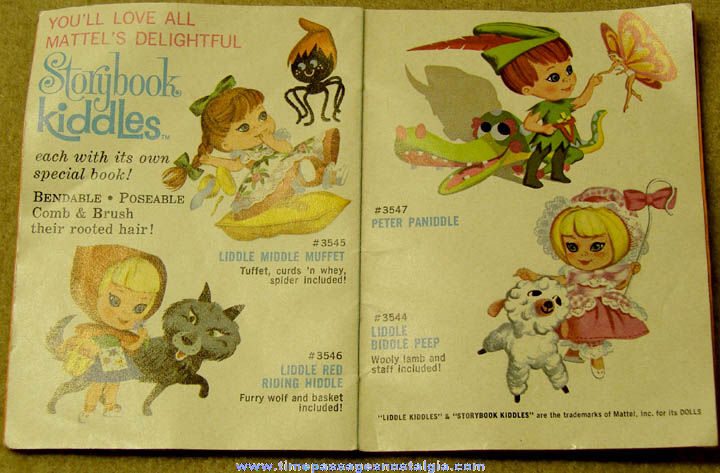 ©1966 Mattel Liddle Kiddles Doll Liddle Biddle Peep Story Booklet