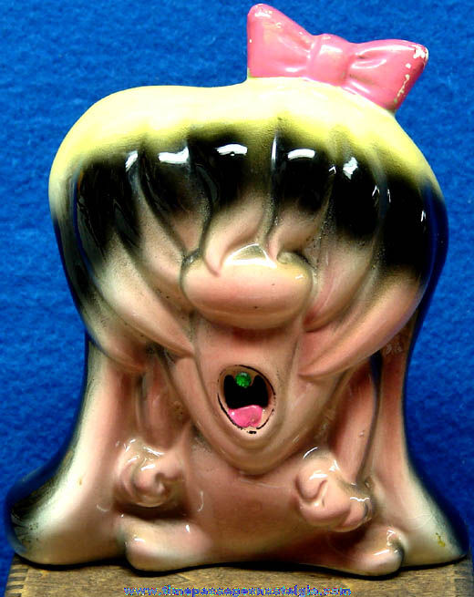 Colorful Old Kreiss Psycho Ceramics Beatnik Hippy Figurine