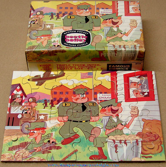 Colorful Old Boxed Jaymar Bantam Beetle Bailey Cartoon Character Jigsaw Puzzle