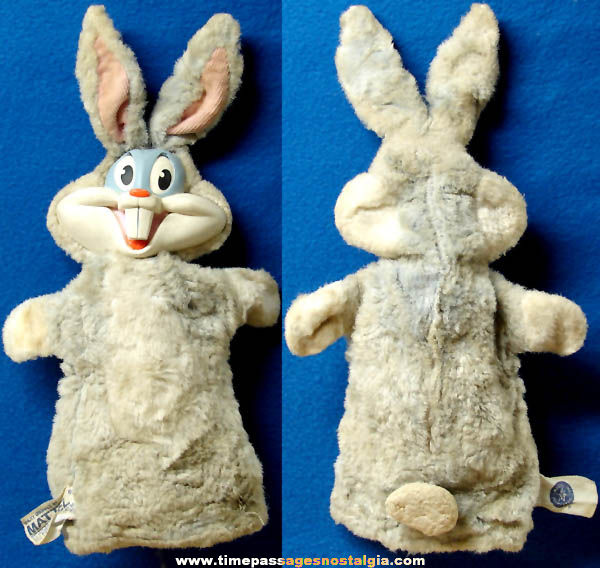 1962 Mattel Bugs Bunny Cartoon Character Toy Hand Puppet