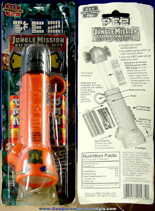 Colorful Unopened PEZ Jungle Mission Survival Kit Candy Dispenser