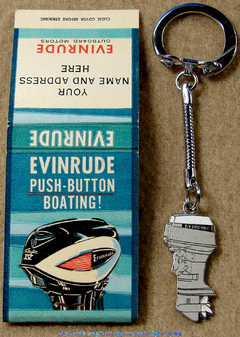 (2) Old Unused Evinrude Outboard Boat Motor Advertising Items