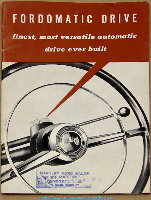 1952 Ford Automobile Fordomatic Drive Advertising Instruction Manual Booklet