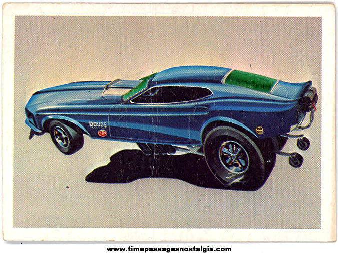 ©1970 Tom Daniel Ford Boss Mustang Mattel Monogram Model Kit Trading Card