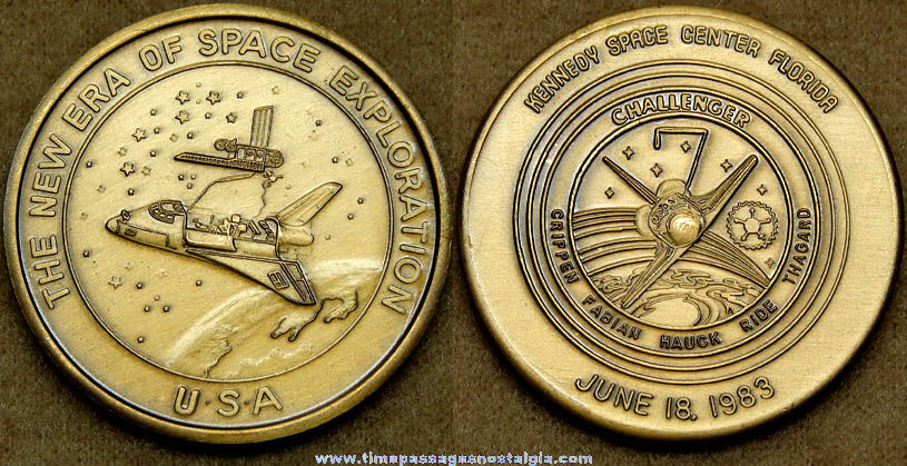 1983 STS-7 Challenger Space Shuttle Commemorative Bronze Medal Coin