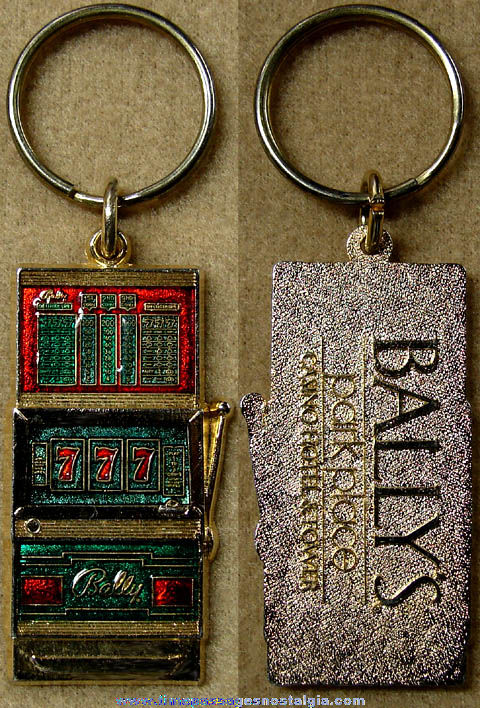 Bally’s Park Place Casino Hotel Advertising Souvenir Slot Machine Key Chain