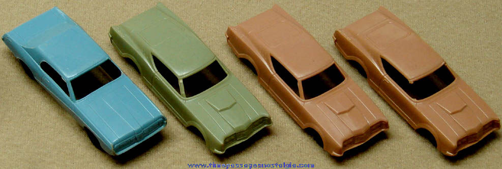 (4) 1968 Post Cereal Prize Hard Plastic Mercury Scale Model Cars