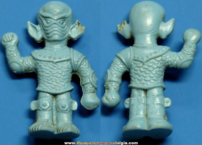 Old Rubber Diener Space Alien Toy Play Set Figure