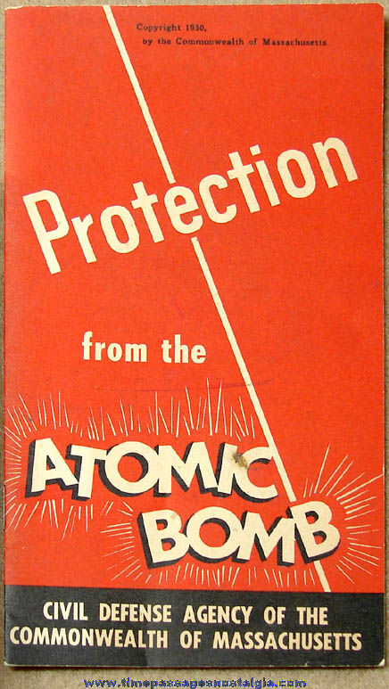 1950 Protection From The Atomic Bomb Commonwealth Of Massachusetts Booklet