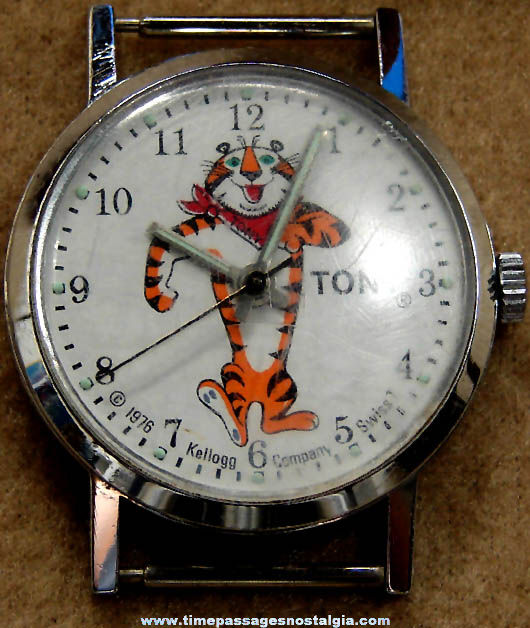 1976 Tony The Tiger Kellogg’s Frosted Flakes Cereal Advertising Premium Wrist Watch