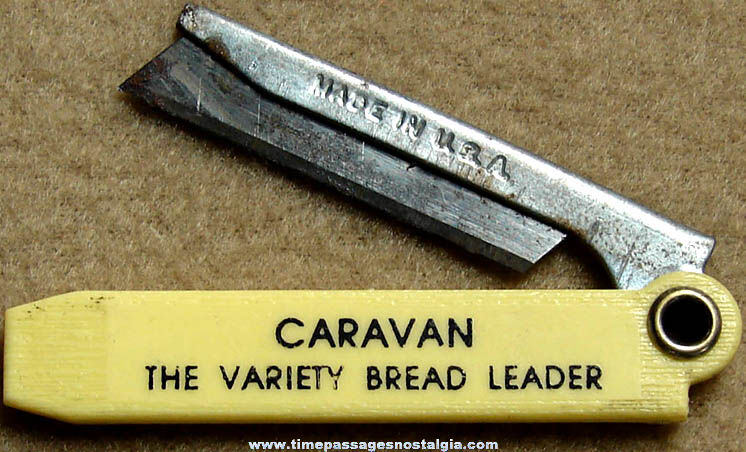 Old Caravan Bread Advertising Premium Razor Knife or Box Cutter
