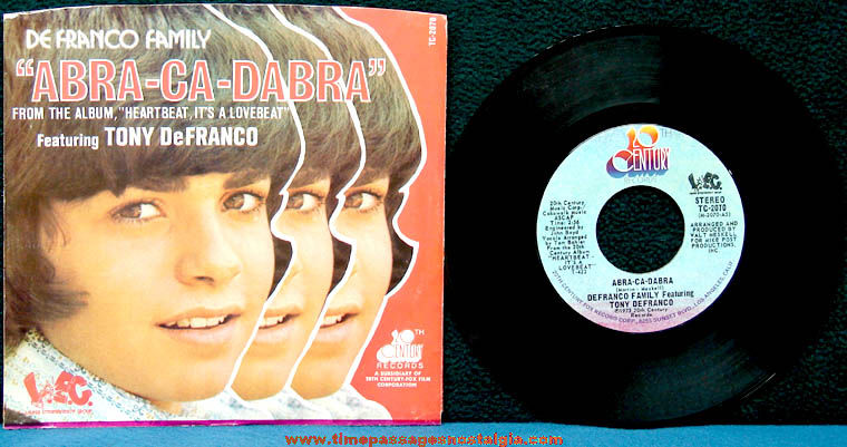 1973 DeFranco Family 45 rpm Record with Picture Sleeve