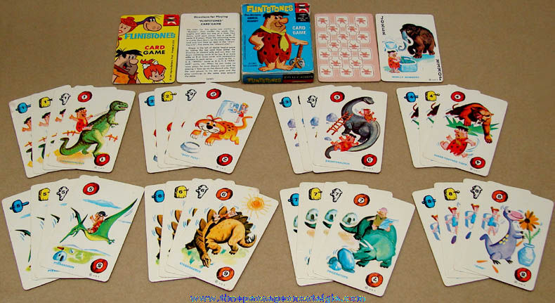 Boxed 1967 Flintstones Pre-Historic Animal Rummy Card Game