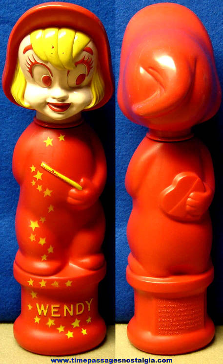 1960s Wendy Witch Character Soaky Bubble Bath Bottle