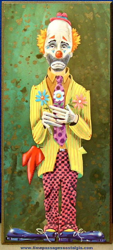 Colorful Old Norcross Circus Hobo Clown Wall Hanging Plaque