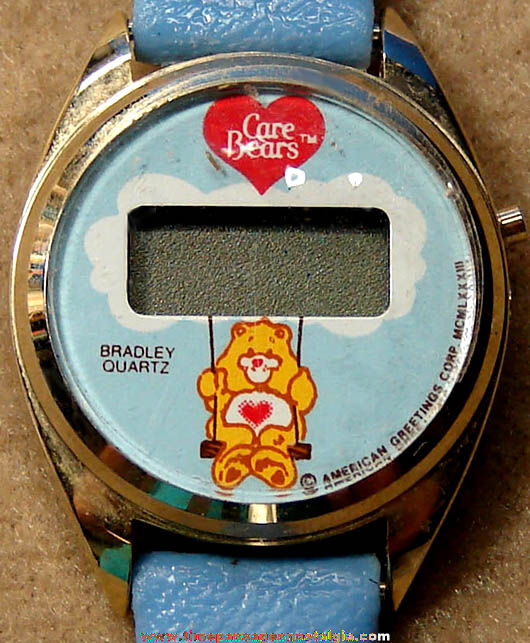 Unused 1983 Care Bears Cartoon Character Bradley Quartz Wrist Watch