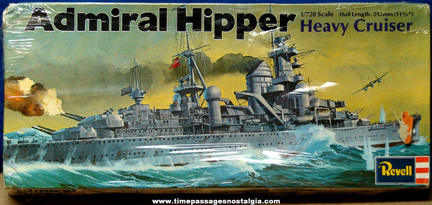 Unopened ©1974 German Navy Admiral Hipper Heavy Cruiser Ship Revell Model Kit