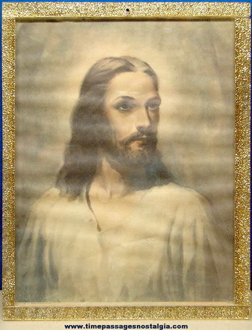 Framed 1946 G. H. Seffert Company Jesus Christ Picture