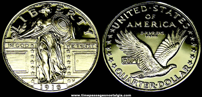 Large American Standing Liberty Quarter Medal Token Coin