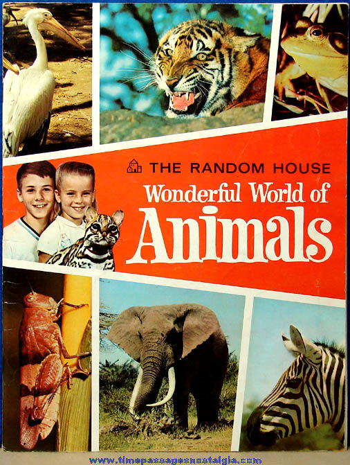 1967 Wonderful World of Animals Random House Sticker Book with (41) Stickers