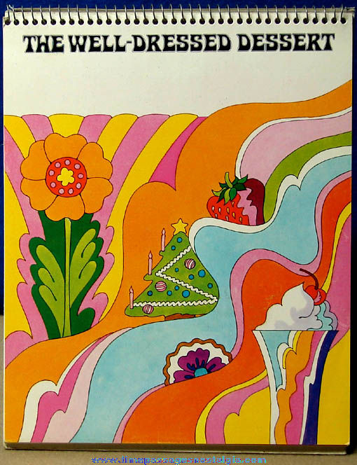 1969 Psychedelic Cool Whip ’’The Well Dressed Dessert’’ Easel Back Advertising Recipe Book