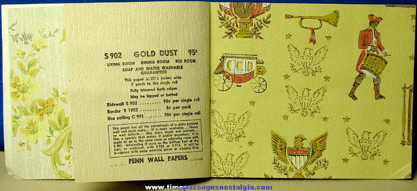 1971 - 1972 Penn Wall Paper Advertising Sample & Price Catalog Book