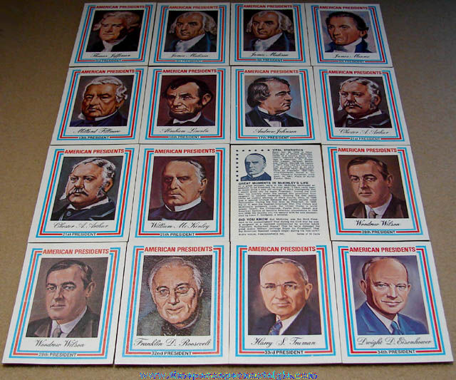 (16) 1975 United States President Trading Cards