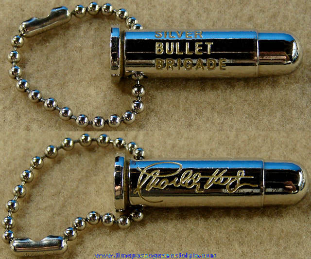 Charlton Heston NRA Silver Bullet Brigade Advertising Premium Key Chain