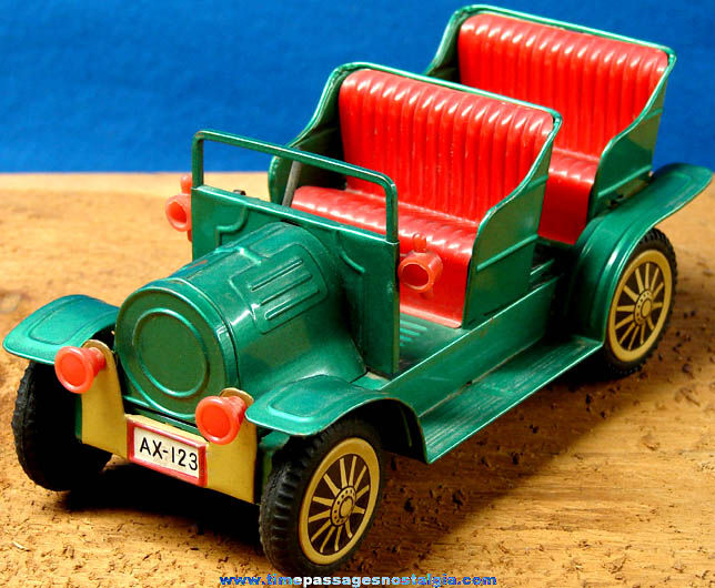 Colorful Old Friction Tin Toy Antique Touring Car