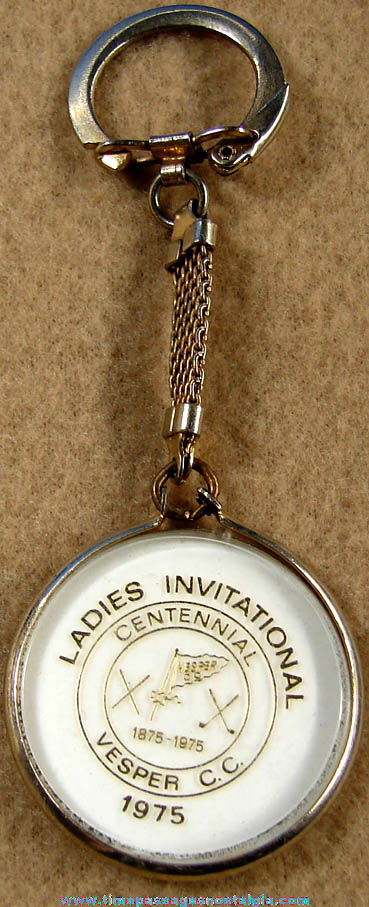 1975 Ladies Invitational Golf Centennial Advertising Key Chain