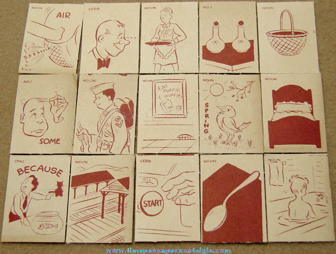(15) Different Small 1944 Roger Stephens Italian Language Cards
